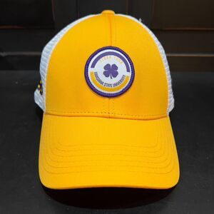 Black Clover LSU Tigers Snapback Hat Yellow Purple White Live Lucky